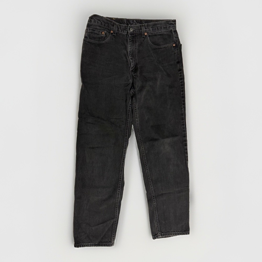 Vtg Levi's 550 Black Relaxed Fit Jeans Men's 33x31 (Tag 34x32) USA Y2K Faded